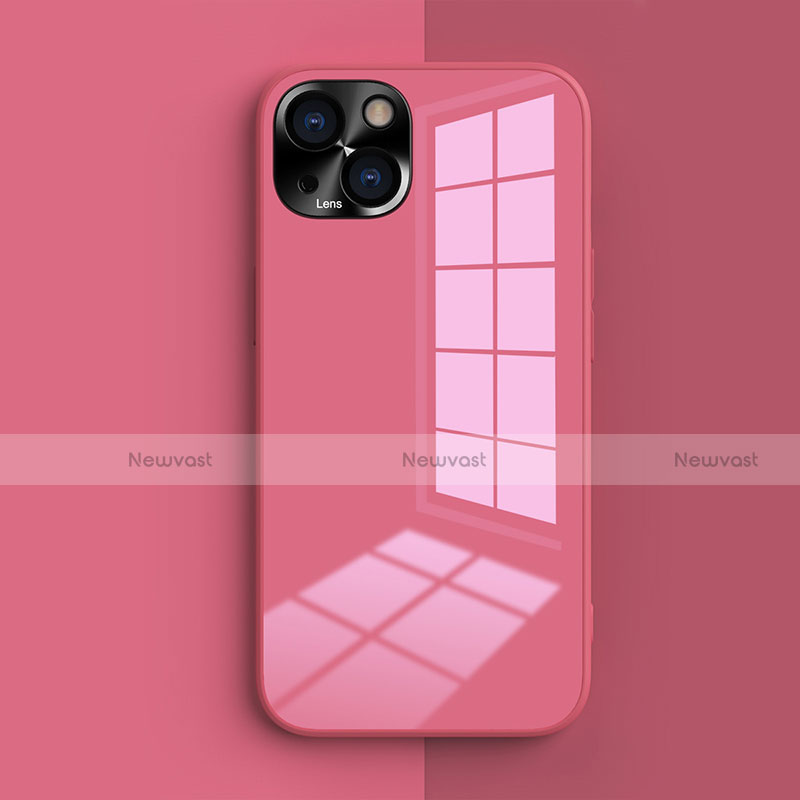 Ultra-thin Silicone Gel Soft Case 360 Degrees Cover G01 for Apple iPhone 15 Hot Pink