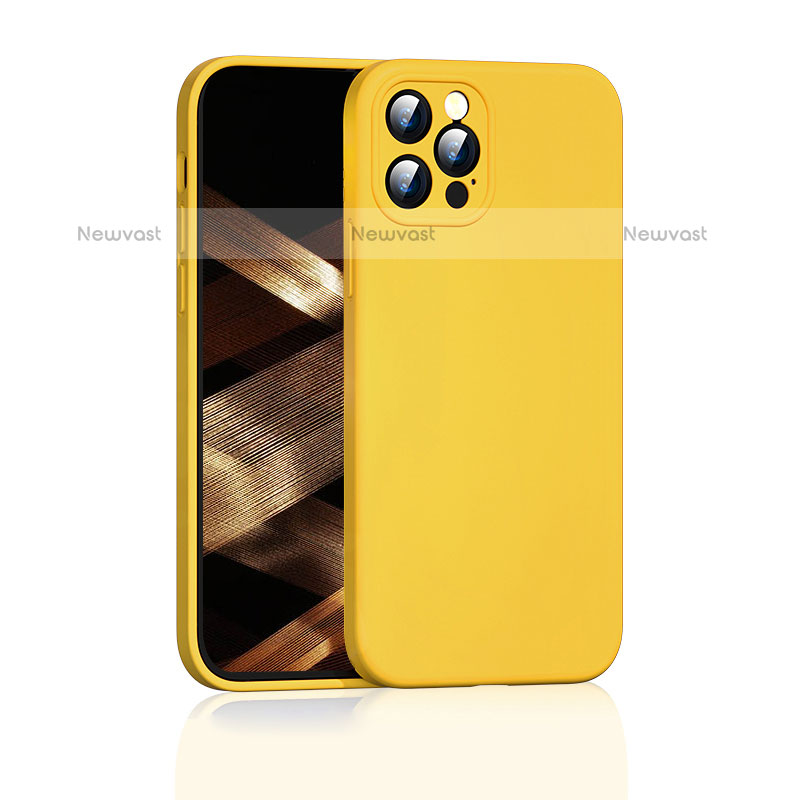 Ultra-thin Silicone Gel Soft Case 360 Degrees Cover G01 for Apple iPhone 16 Pro Max Yellow