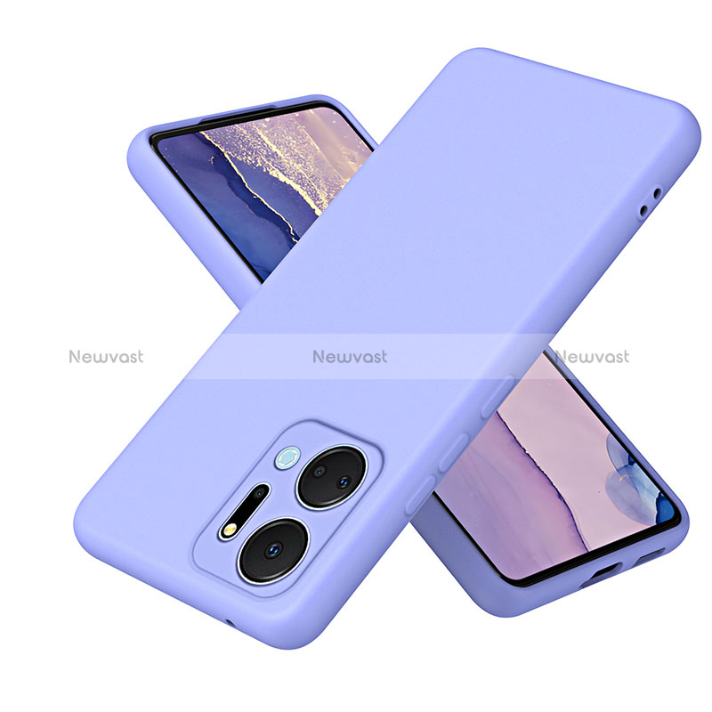 Ultra-thin Silicone Gel Soft Case 360 Degrees Cover H01P for Huawei Honor X7a Purple