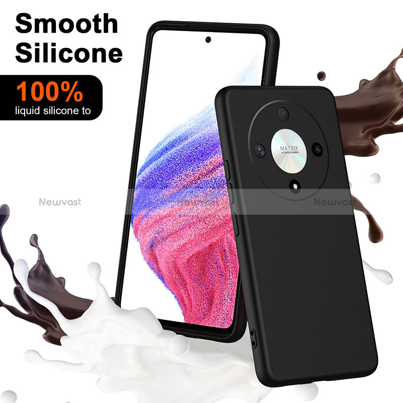 Ultra-thin Silicone Gel Soft Case 360 Degrees Cover for Huawei Honor Magic6  Lite 5G Lavender Gray