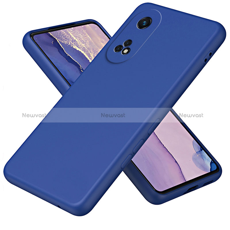 Ultra-thin Silicone Gel Soft Case 360 Degrees Cover H01P for Oppo Reno8 T 4G Blue