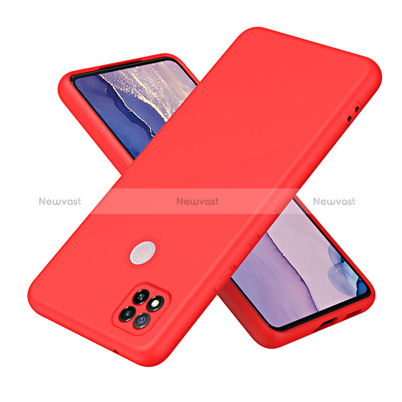 Ultra-thin Silicone Gel Soft Case 360 Degrees Cover H01P for Xiaomi POCO C3 Red