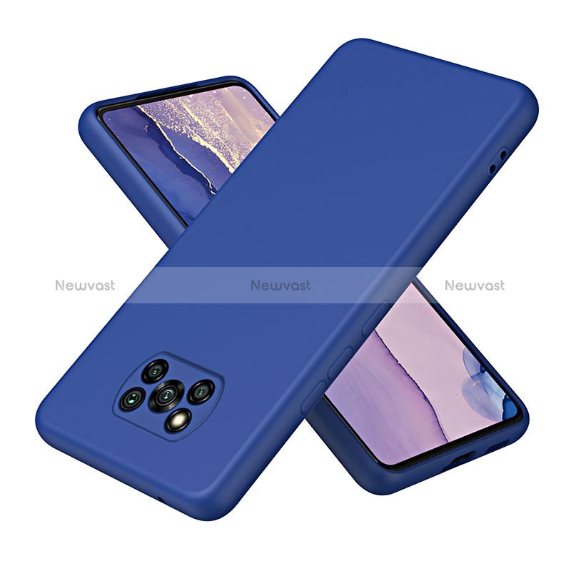 Ultra-thin Silicone Gel Soft Case 360 Degrees Cover H01P for Xiaomi Poco X3 NFC Blue