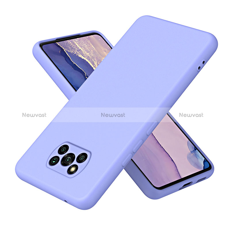 Ultra-thin Silicone Gel Soft Case 360 Degrees Cover H01P for Xiaomi Poco X3 Pro Purple