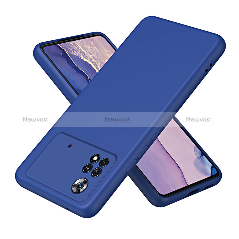 Ultra-thin Silicone Gel Soft Case 360 Degrees Cover H01P for Xiaomi Poco X4 Pro 5G Blue