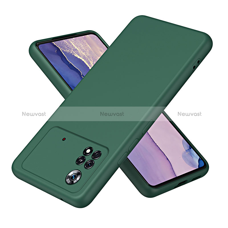 Ultra-thin Silicone Gel Soft Case 360 Degrees Cover H01P for Xiaomi Poco X4 Pro 5G Green