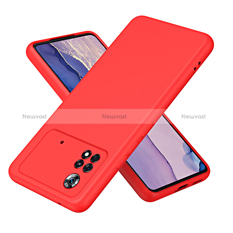 Ultra-thin Silicone Gel Soft Case 360 Degrees Cover H01P for Xiaomi Poco X4 Pro 5G Red