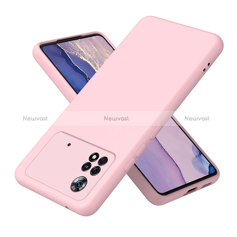 Ultra-thin Silicone Gel Soft Case 360 Degrees Cover H01P for Xiaomi Poco X4 Pro 5G Rose Gold