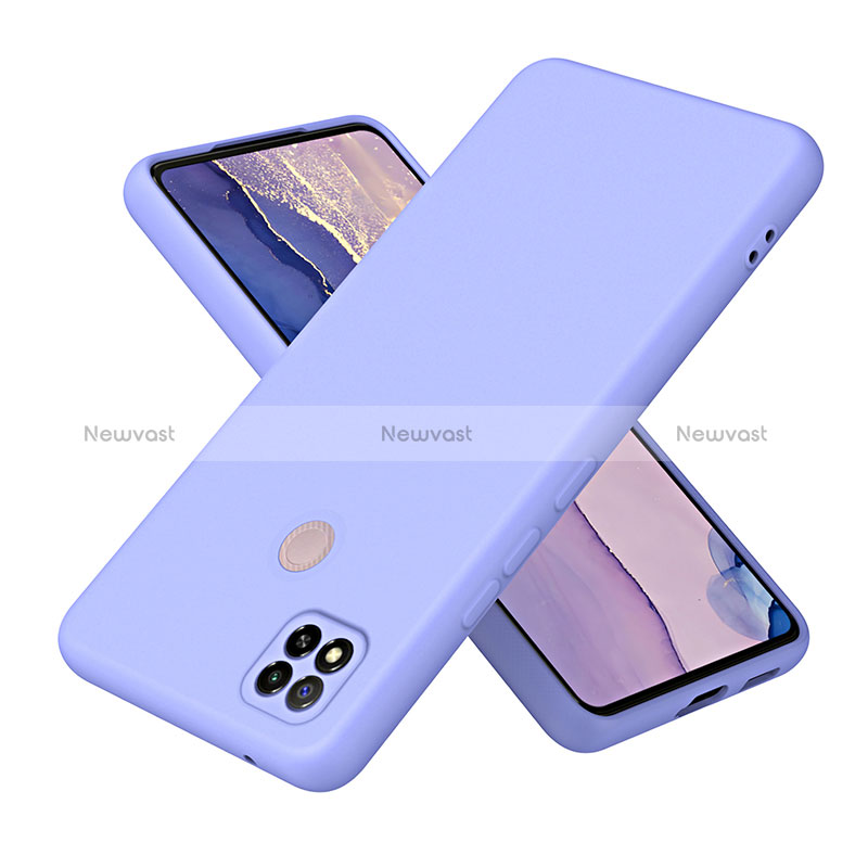 Ultra-thin Silicone Gel Soft Case 360 Degrees Cover H01P for Xiaomi Redmi 10A 4G Purple