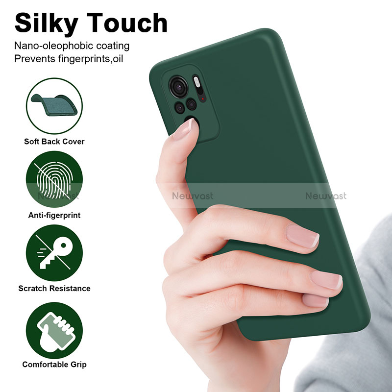 Ultra-thin Silicone Gel Soft Case 360 Degrees Cover H01P for Xiaomi Redmi Note 10 4G