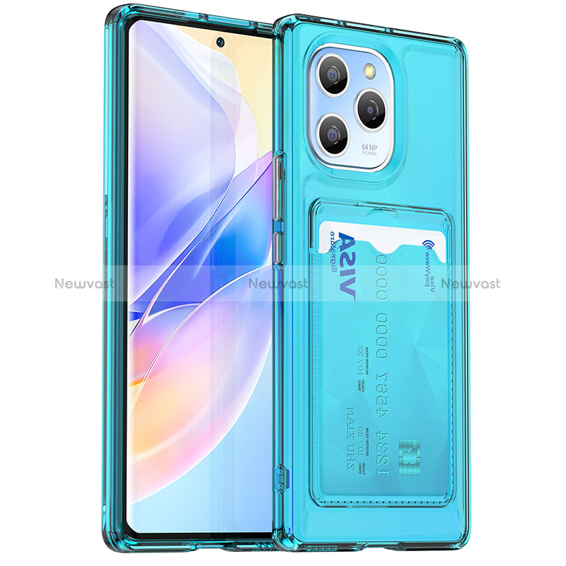 Ultra-thin Silicone Gel Soft Case 360 Degrees Cover HD1 for Huawei Honor 60 SE 5G Blue