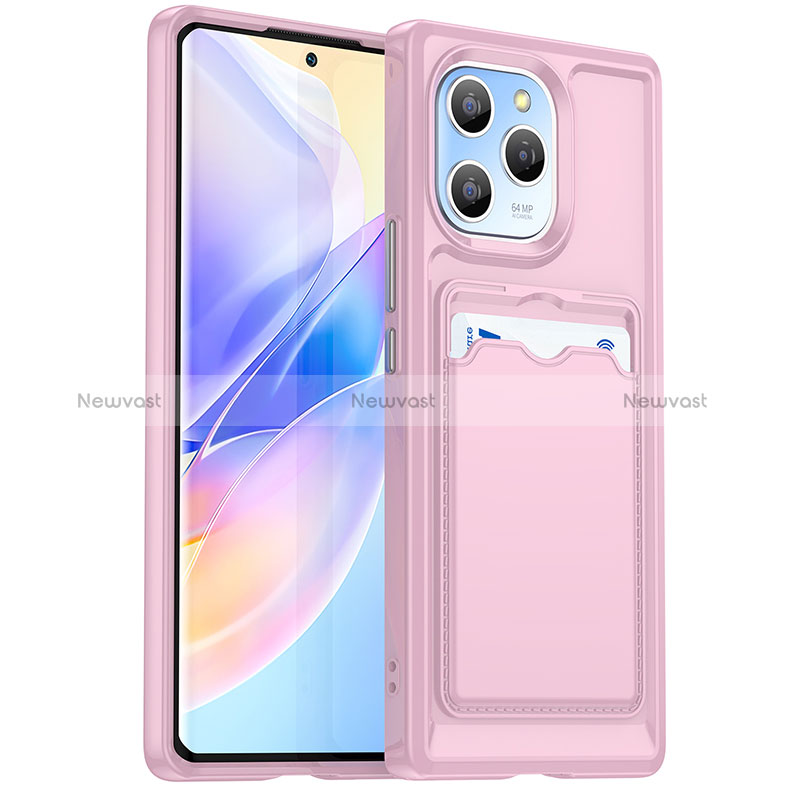 Ultra-thin Silicone Gel Soft Case 360 Degrees Cover HD1 for Huawei Honor 60 SE 5G Pink