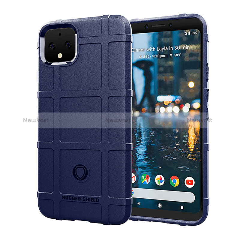 Ultra-thin Silicone Gel Soft Case 360 Degrees Cover J01S for Google Pixel 4 XL Blue