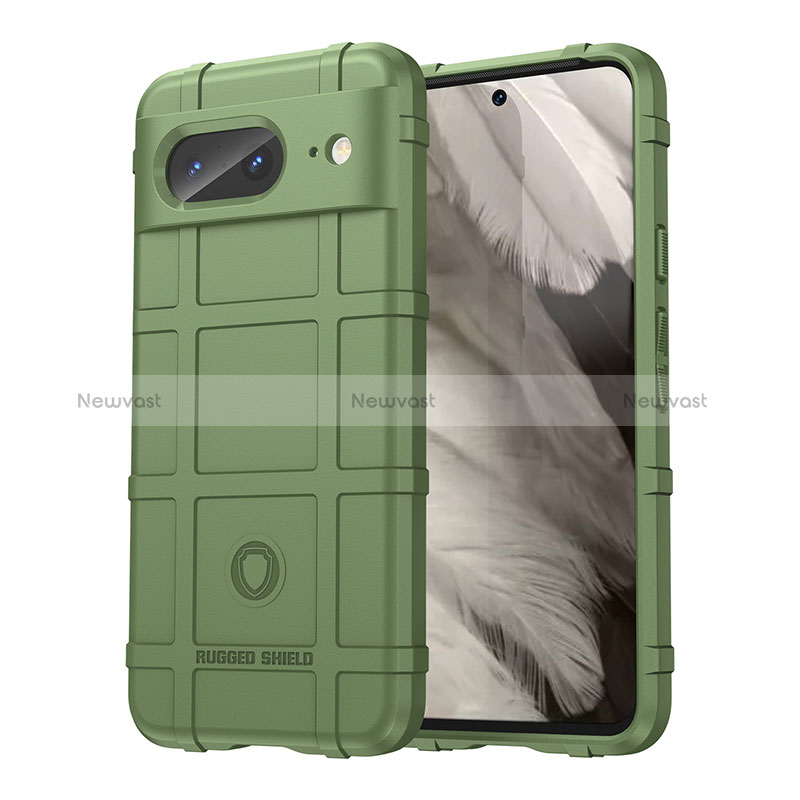 Ultra-thin Silicone Gel Soft Case 360 Degrees Cover J01S for Google Pixel 8 5G Green