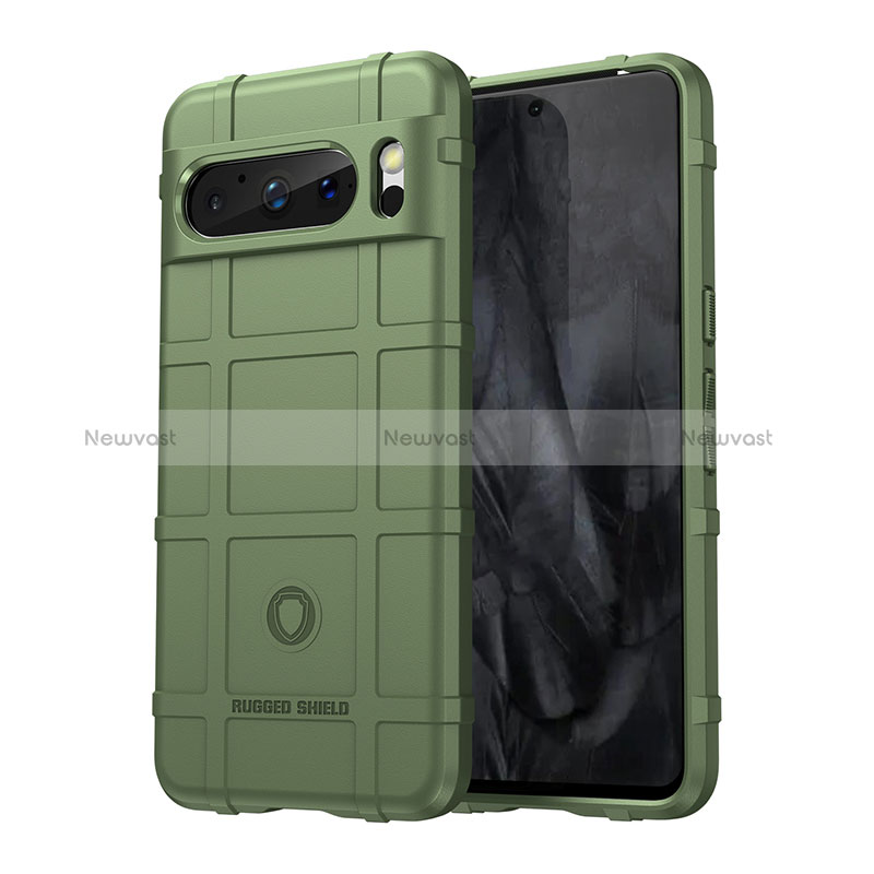 Ultra-thin Silicone Gel Soft Case 360 Degrees Cover J01S for Google Pixel 8 Pro 5G Green