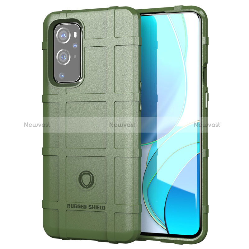 Ultra-thin Silicone Gel Soft Case 360 Degrees Cover J01S for OnePlus 9 Pro 5G Green