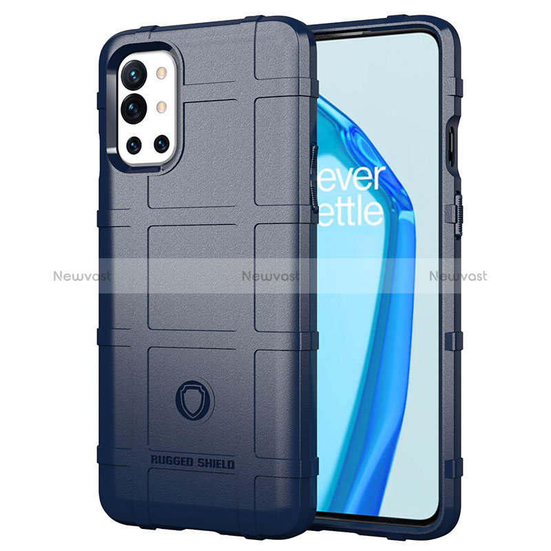 Ultra-thin Silicone Gel Soft Case 360 Degrees Cover J01S for OnePlus 9R 5G Blue