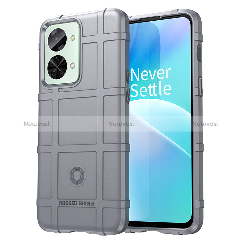 Ultra-thin Silicone Gel Soft Case 360 Degrees Cover J01S for OnePlus Nord 2T 5G Gray