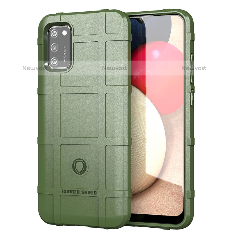 Ultra-thin Silicone Gel Soft Case 360 Degrees Cover J01S for Samsung Galaxy A02s Green