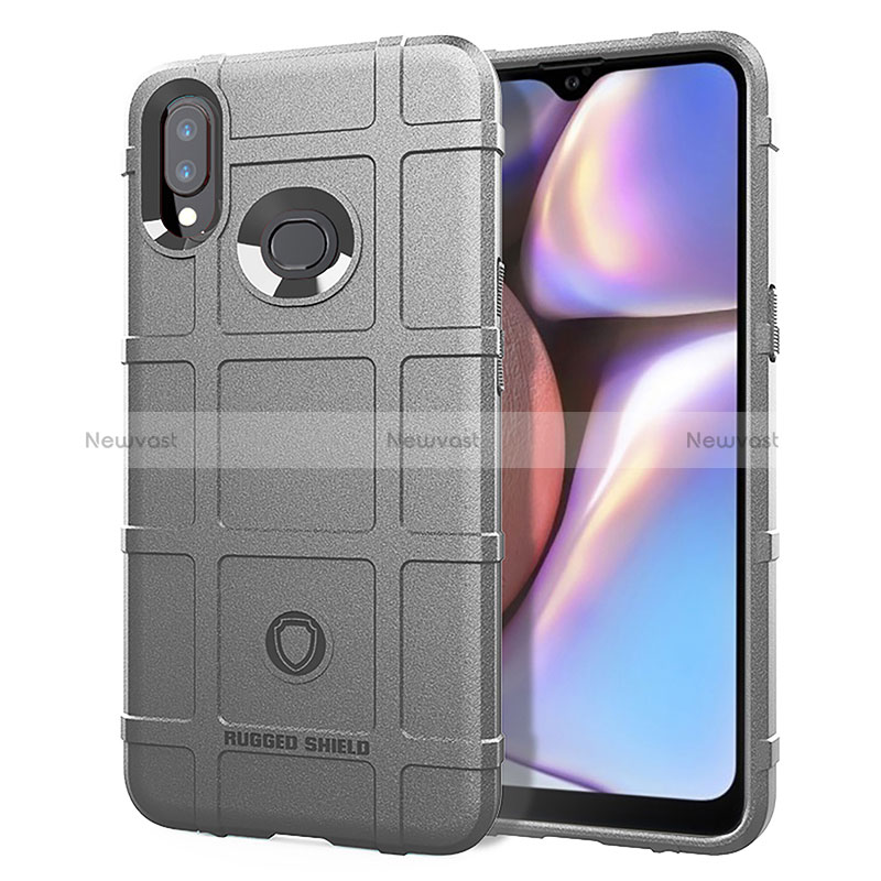 Ultra-thin Silicone Gel Soft Case 360 Degrees Cover J01S for Samsung Galaxy A10s Gray