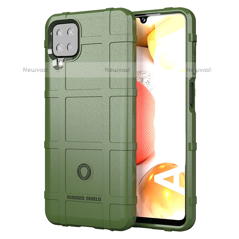 Ultra-thin Silicone Gel Soft Case 360 Degrees Cover J01S for Samsung Galaxy A12 Green