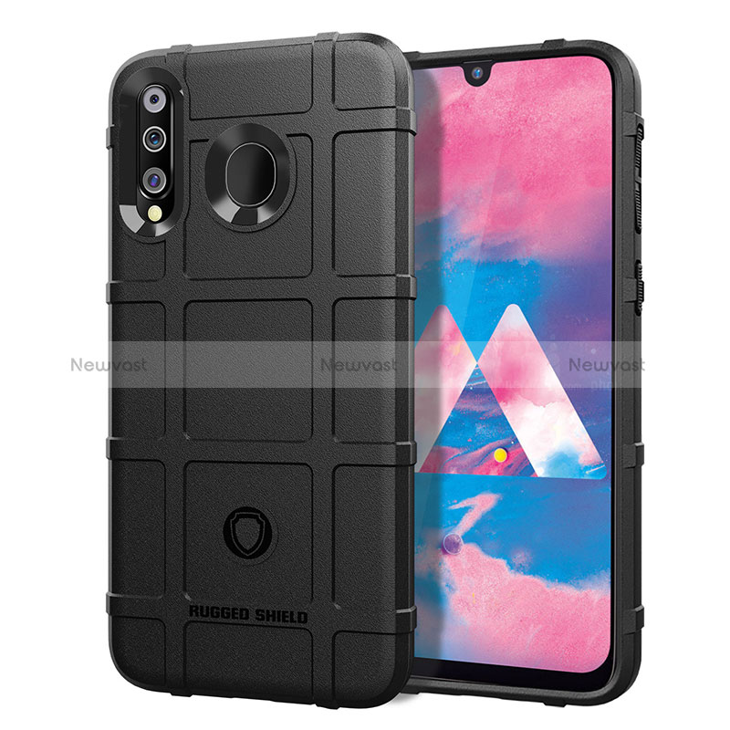 Ultra-thin Silicone Gel Soft Case 360 Degrees Cover J01S for Samsung Galaxy A40s Black
