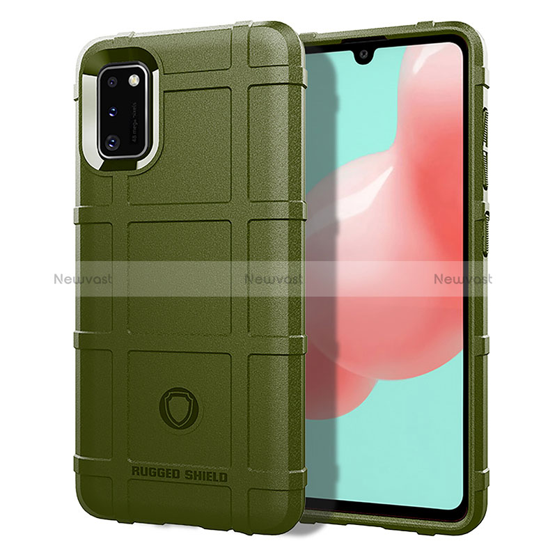 Ultra-thin Silicone Gel Soft Case 360 Degrees Cover J01S for Samsung Galaxy A41 Green