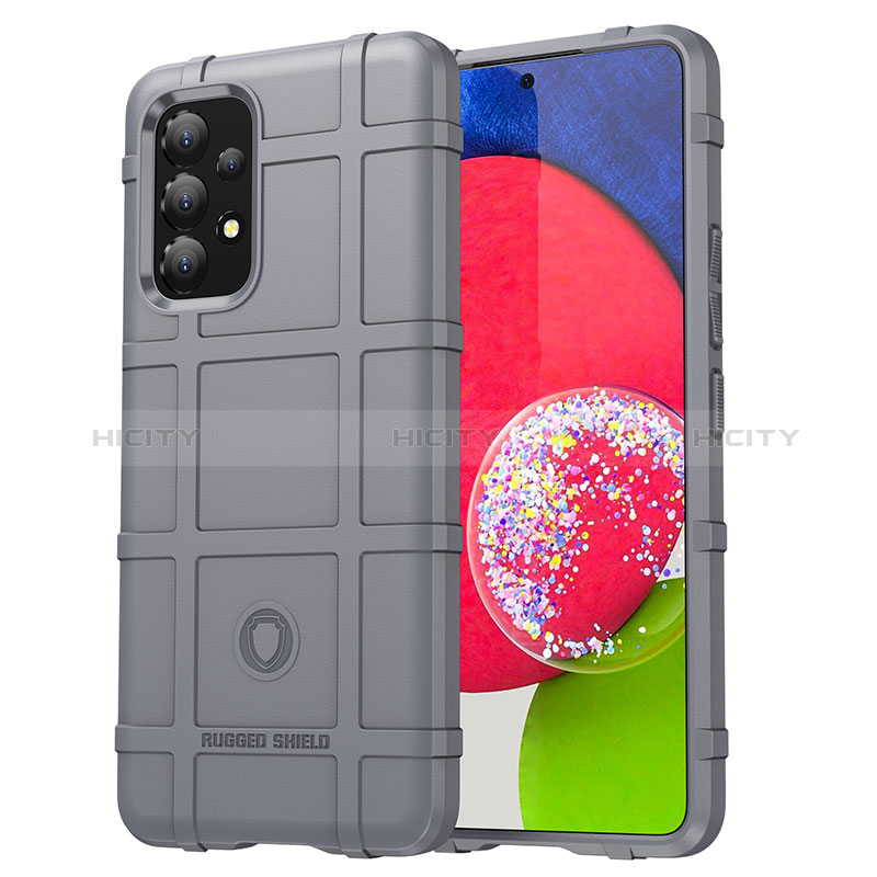 Ultra-thin Silicone Gel Soft Case 360 Degrees Cover J01S for Samsung Galaxy A53 5G Gray