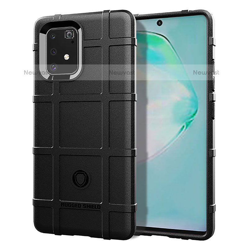 Ultra-thin Silicone Gel Soft Case 360 Degrees Cover J01S for Samsung Galaxy A91 Black