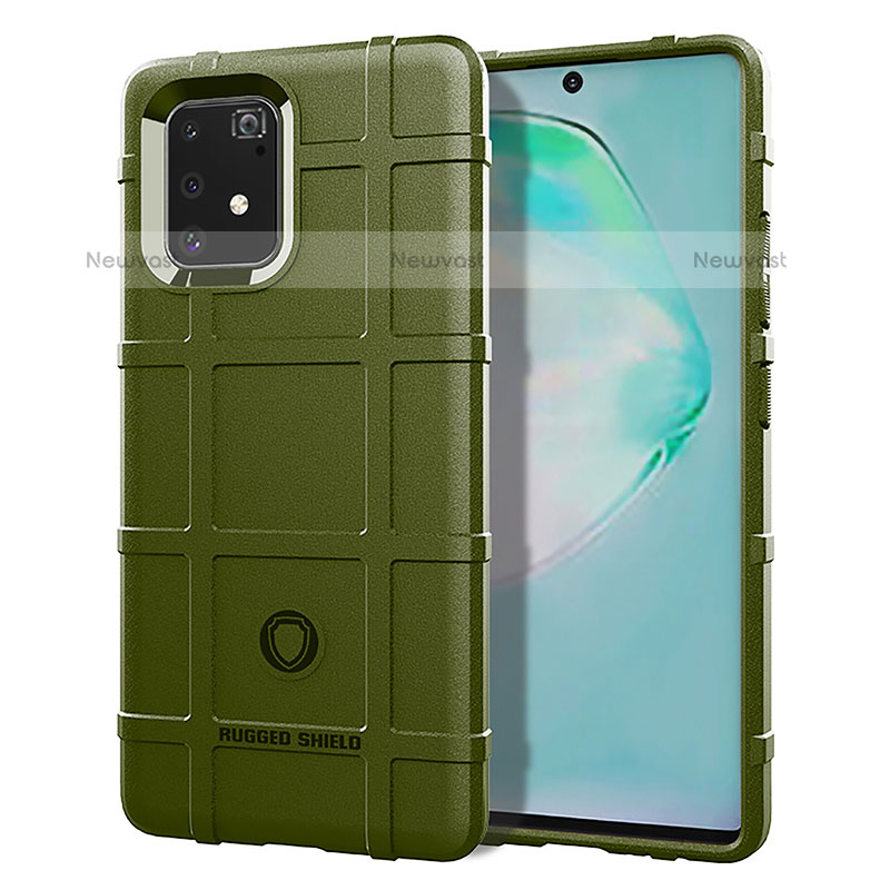 Ultra-thin Silicone Gel Soft Case 360 Degrees Cover J01S for Samsung Galaxy A91 Green