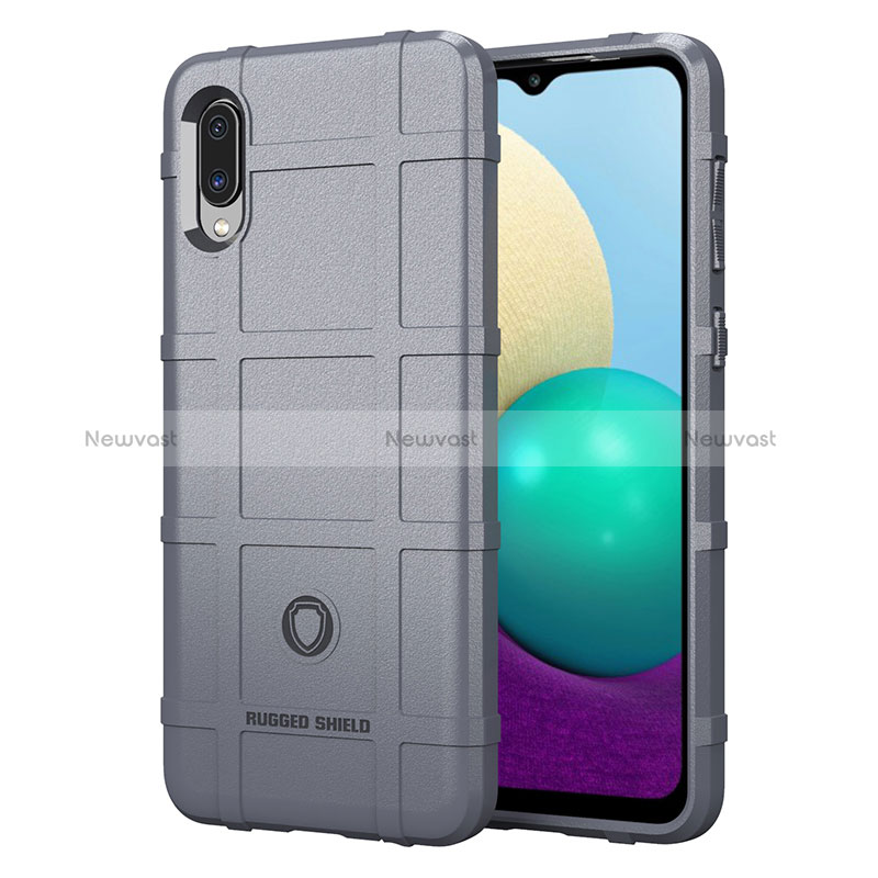 Ultra-thin Silicone Gel Soft Case 360 Degrees Cover J01S for Samsung Galaxy M02 Gray