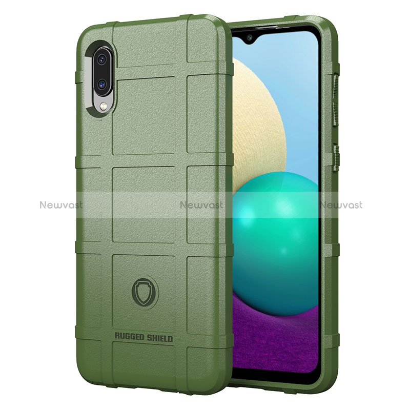Ultra-thin Silicone Gel Soft Case 360 Degrees Cover J01S for Samsung Galaxy M02 Green