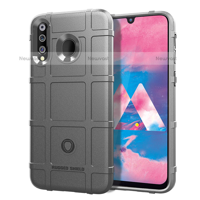 Ultra-thin Silicone Gel Soft Case 360 Degrees Cover J01S for Samsung Galaxy M30 Gray