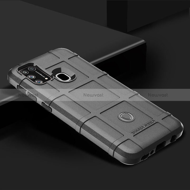 Ultra-thin Silicone Gel Soft Case 360 Degrees Cover J01S for Samsung Galaxy M31 Prime Edition Gray