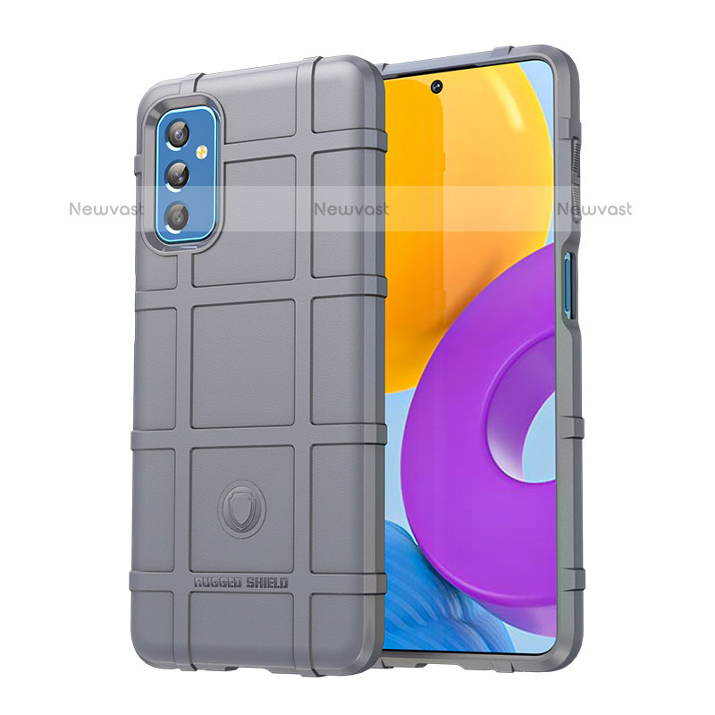 Ultra-thin Silicone Gel Soft Case 360 Degrees Cover J01S for Samsung Galaxy M52 5G Gray