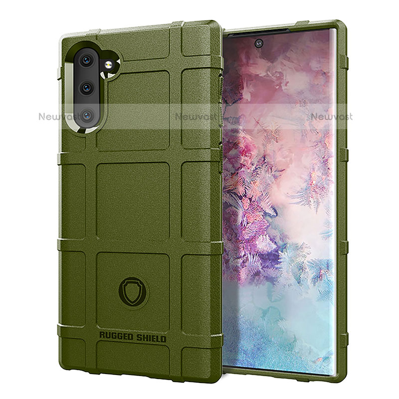 Ultra-thin Silicone Gel Soft Case 360 Degrees Cover J01S for Samsung Galaxy Note 10 5G Green