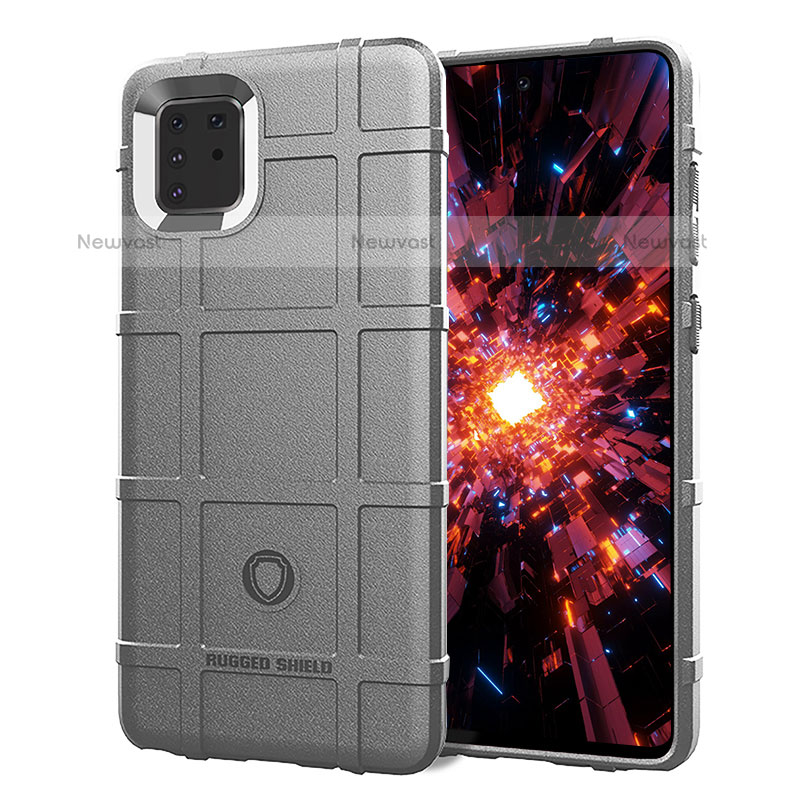 Ultra-thin Silicone Gel Soft Case 360 Degrees Cover J01S for Samsung Galaxy Note 10 Lite Gray