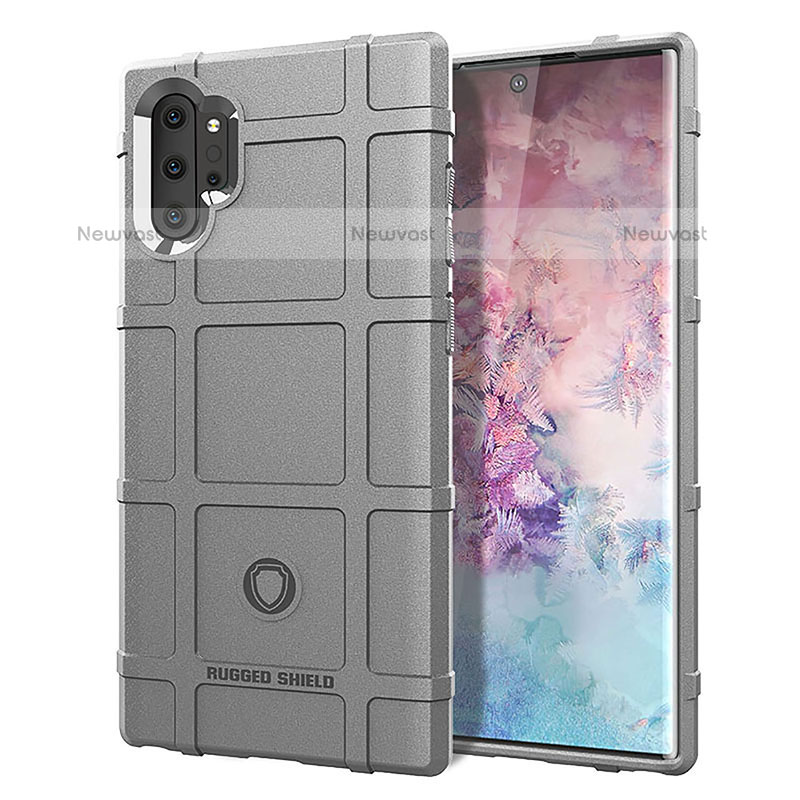 Ultra-thin Silicone Gel Soft Case 360 Degrees Cover J01S for Samsung Galaxy Note 10 Plus 5G Gray