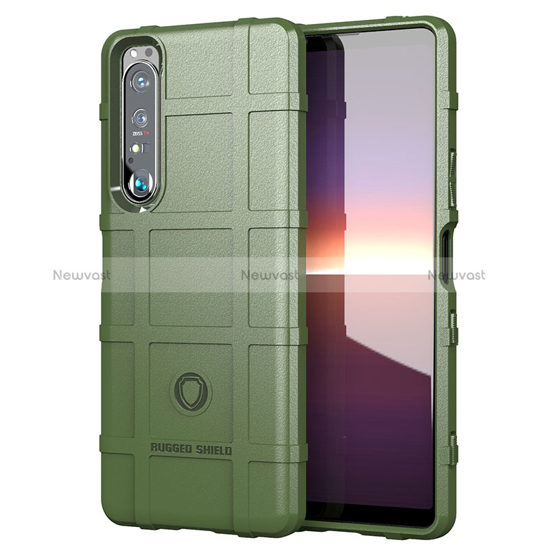 Ultra-thin Silicone Gel Soft Case 360 Degrees Cover J01S for Sony Xperia 1 III Green