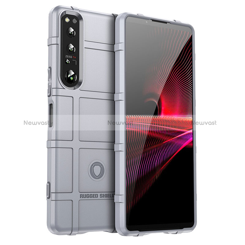 Ultra-thin Silicone Gel Soft Case 360 Degrees Cover J01S for Sony Xperia 1 IV Gray