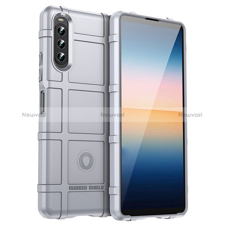 Ultra-thin Silicone Gel Soft Case 360 Degrees Cover J01S for Sony Xperia 10 V Gray