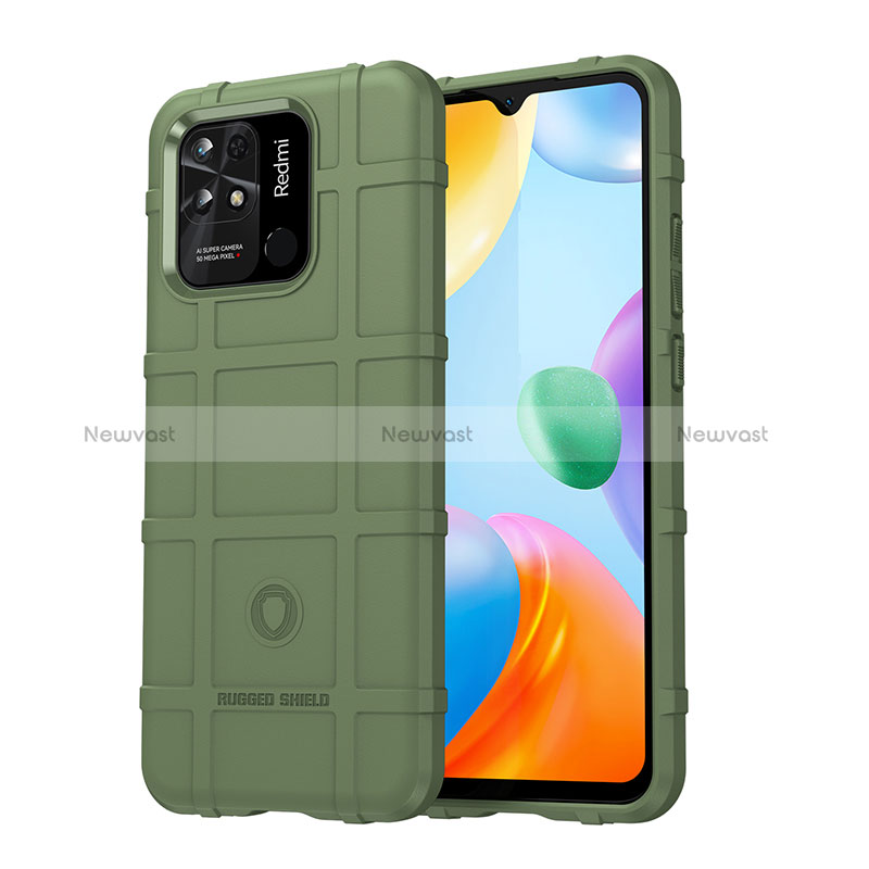 Ultra-thin Silicone Gel Soft Case 360 Degrees Cover J01S for Xiaomi Poco C40 Green