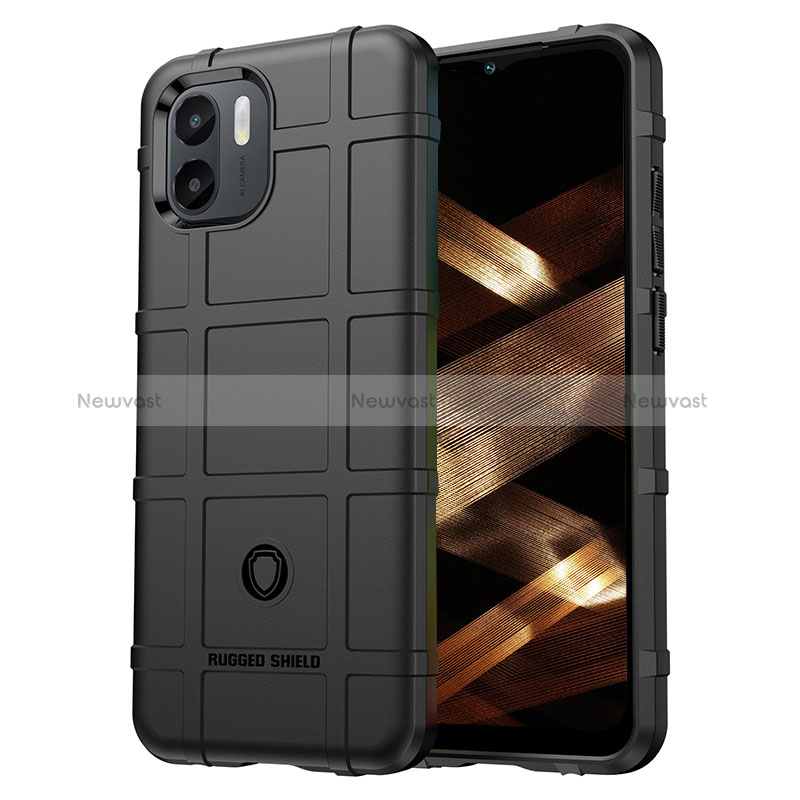 Ultra-thin Silicone Gel Soft Case 360 Degrees Cover J01S for Xiaomi Poco C50 Black