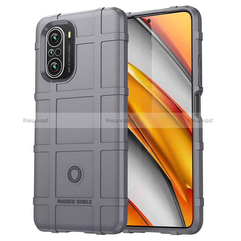 Ultra-thin Silicone Gel Soft Case 360 Degrees Cover J01S for Xiaomi Poco F3 5G Gray