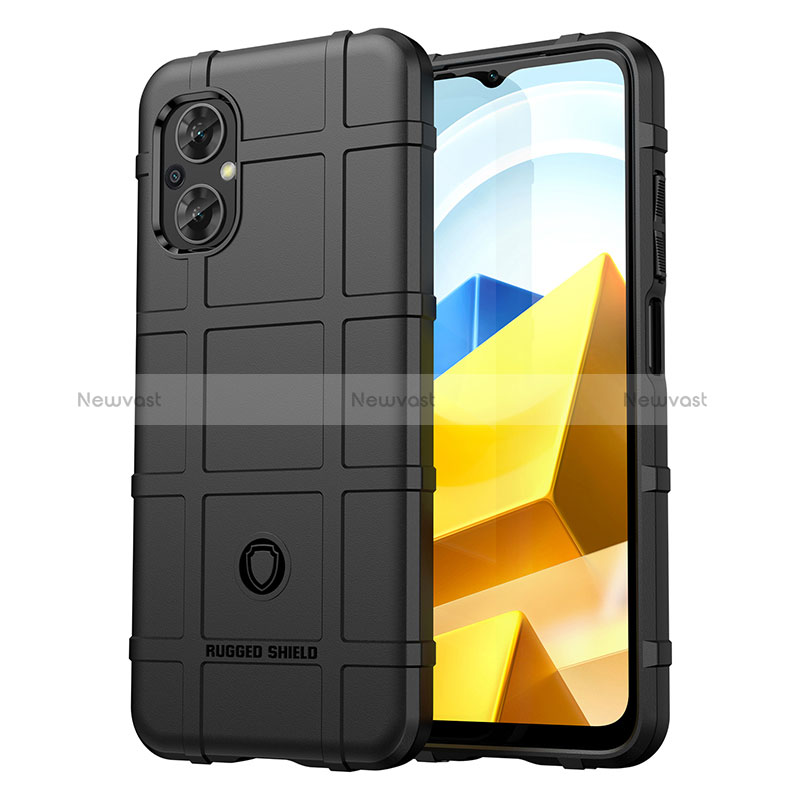 Ultra-thin Silicone Gel Soft Case 360 Degrees Cover J01S for Xiaomi Poco M5 4G Black