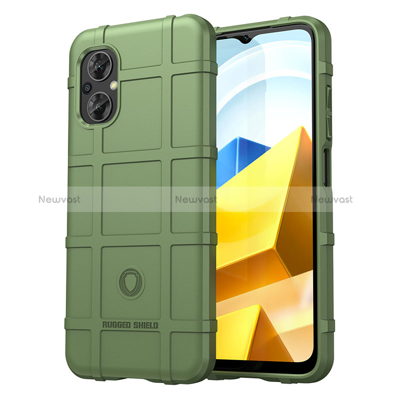 Ultra-thin Silicone Gel Soft Case 360 Degrees Cover J01S for Xiaomi Poco M5 4G Green