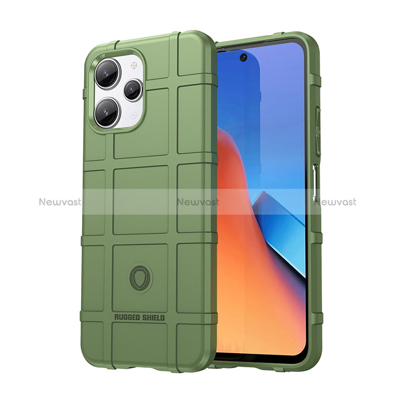 Ultra-thin Silicone Gel Soft Case 360 Degrees Cover J01S for Xiaomi Poco M6 Pro 5G Green