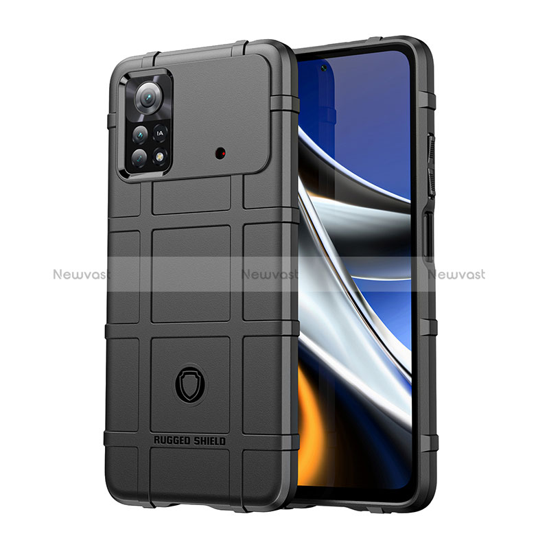 Ultra-thin Silicone Gel Soft Case 360 Degrees Cover J01S for Xiaomi Poco X4 Pro 5G Black