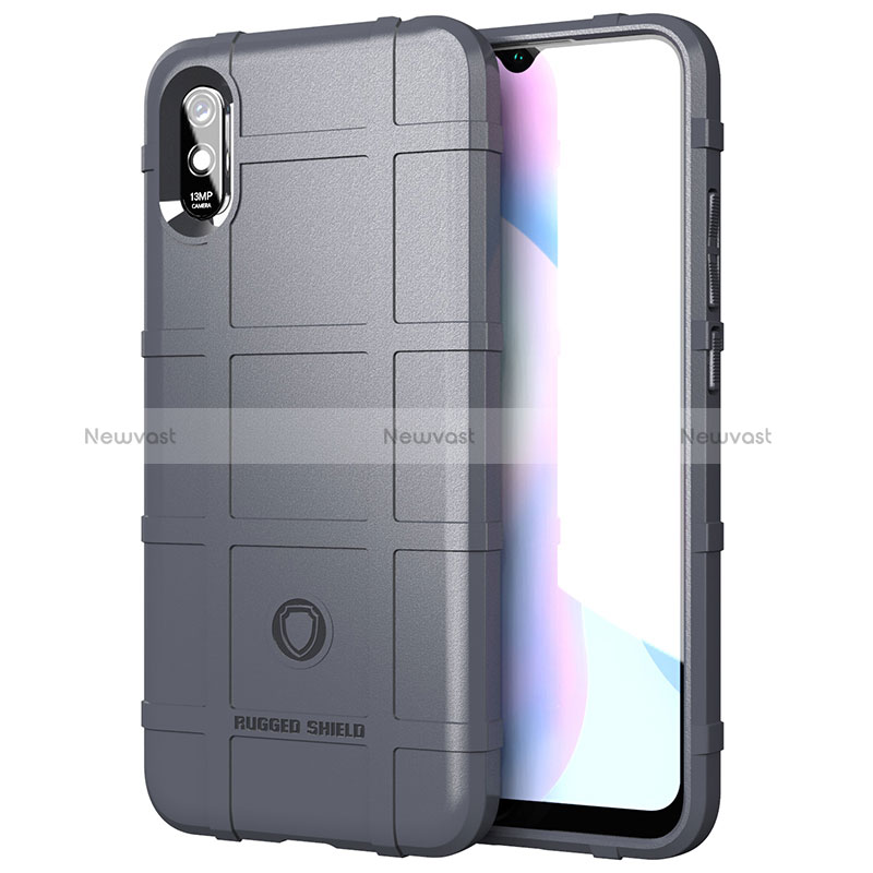 Ultra-thin Silicone Gel Soft Case 360 Degrees Cover J01S for Xiaomi Redmi 9i Gray