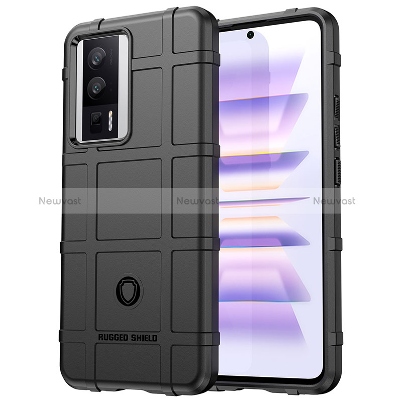 Ultra-thin Silicone Gel Soft Case 360 Degrees Cover J01S for Xiaomi Redmi K60 Pro 5G Black